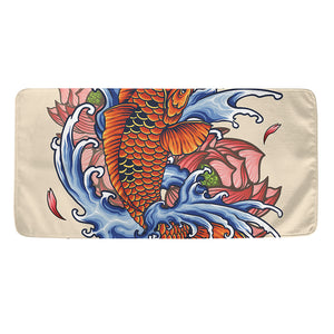 Japanese Koi Fish Tattoo Print Towel