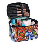 Japanese Koi Fish Tattoo Print Travel Makeup Bag