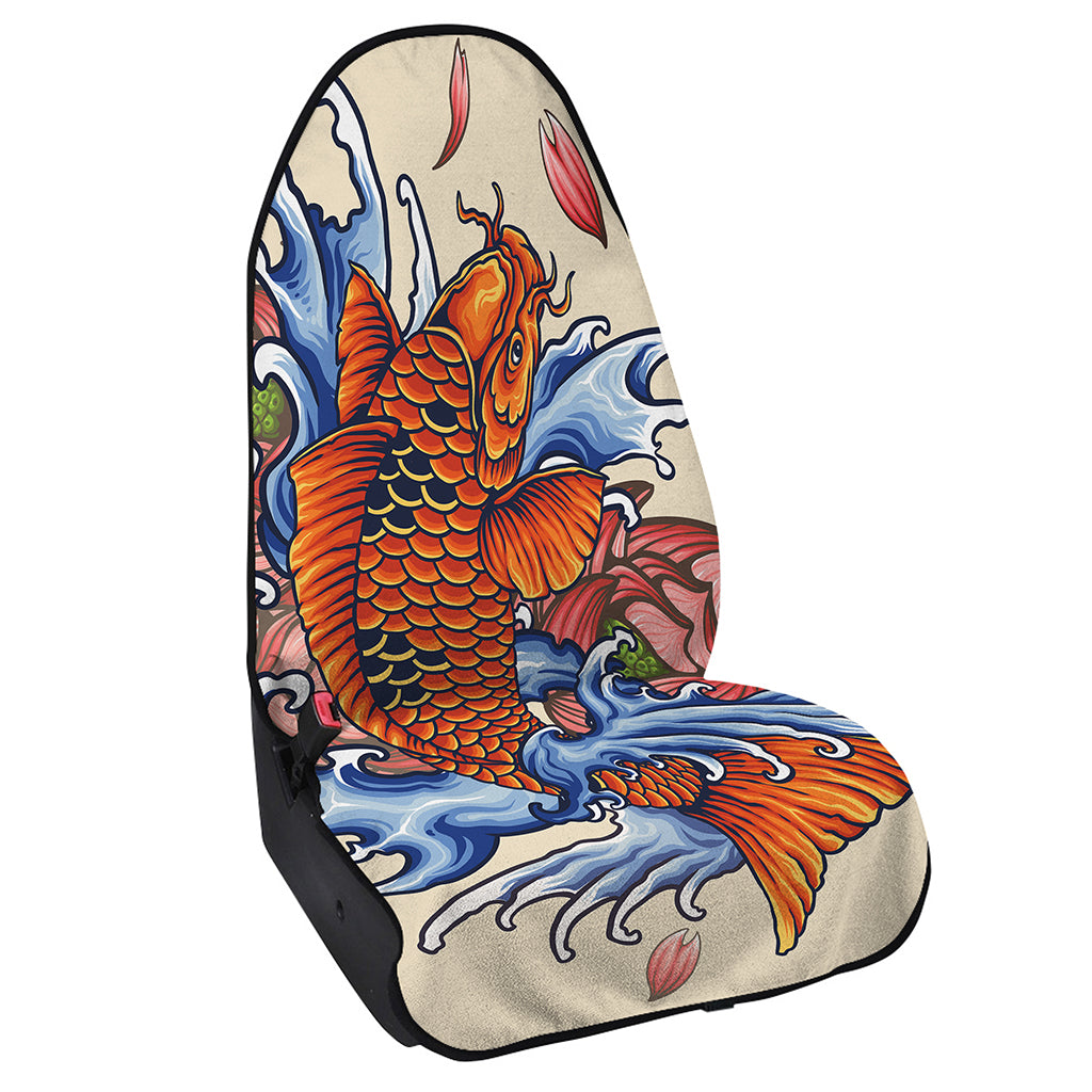Japanese Koi Fish Tattoo Print Waterproof Car Seat Cover