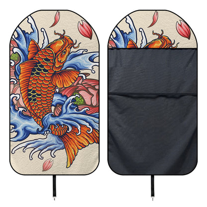 Japanese Koi Fish Tattoo Print Waterproof Car Seat Cover