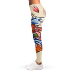 Japanese Koi Fish Tattoo Print Women's Leggings