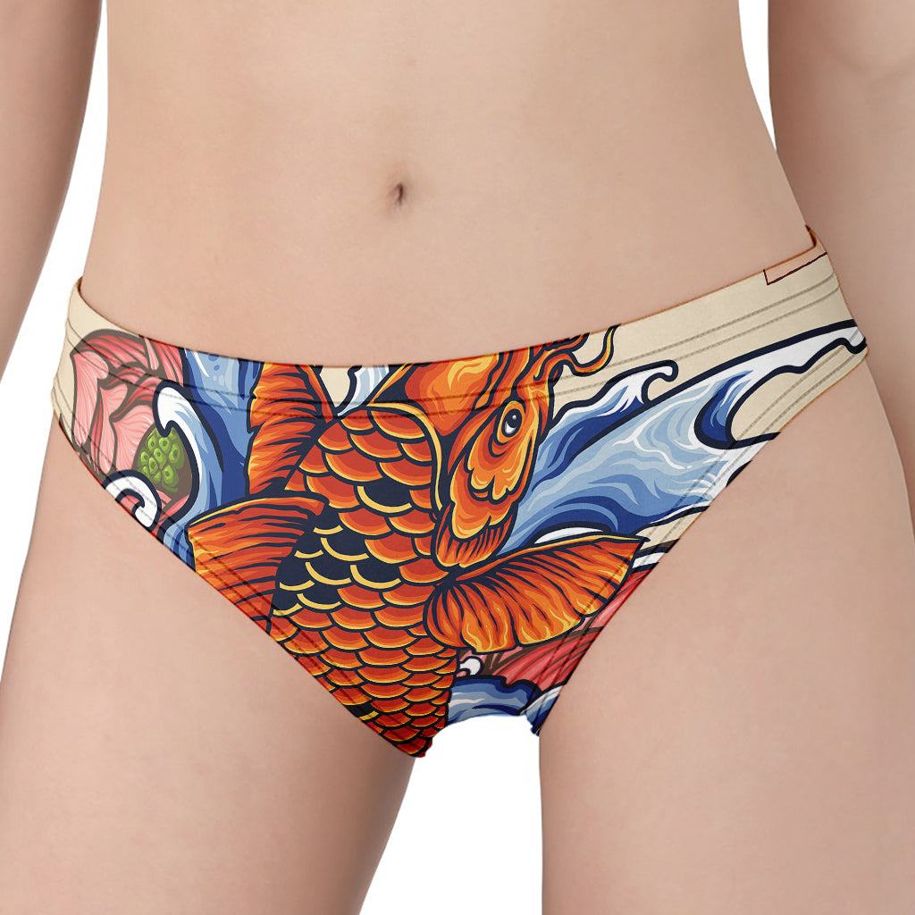 Japanese Koi Fish Tattoo Print Women's Panties