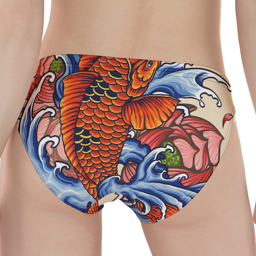 Japanese Koi Fish Tattoo Print Women's Panties