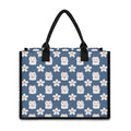 Japanese Lucky Cat And Sakura Print Canvas Tote Bag
