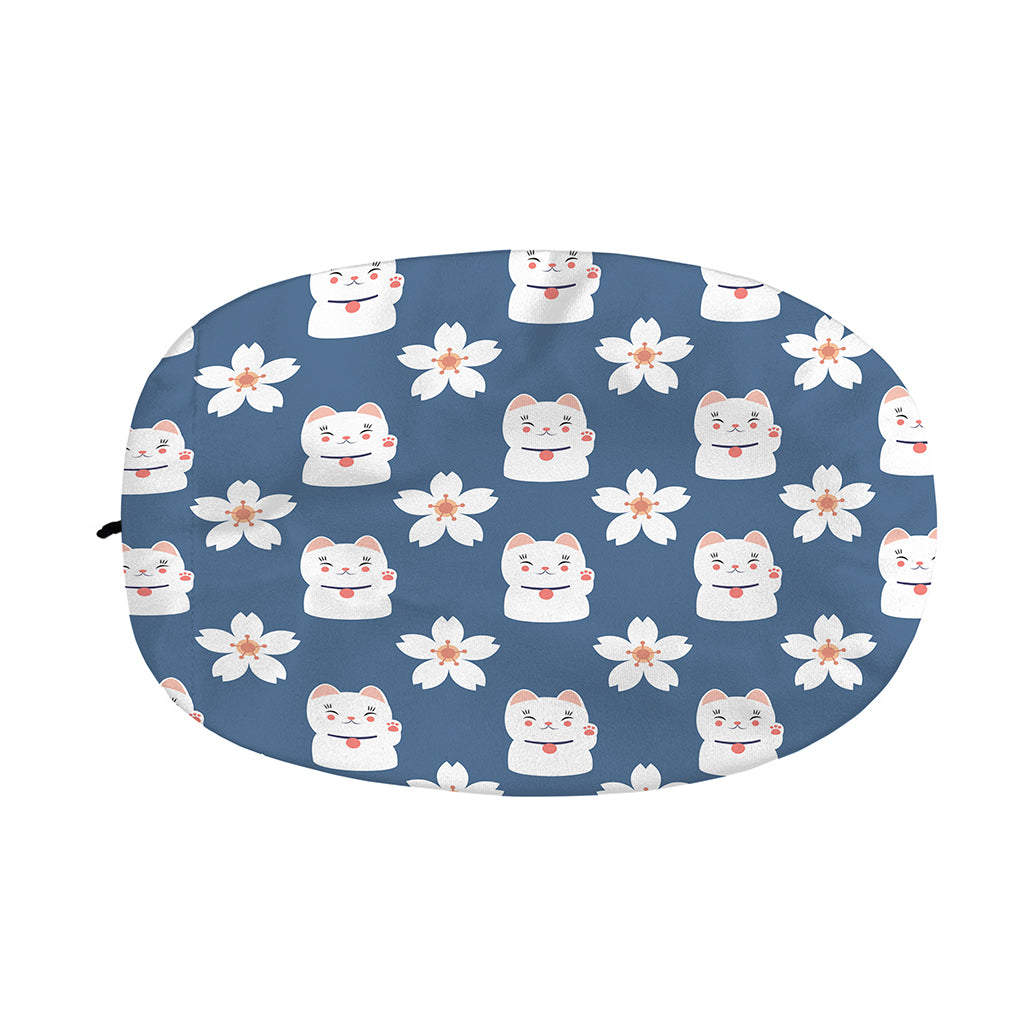 Japanese Lucky Cat And Sakura Print Car Side Mirror Covers