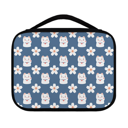 Japanese Lucky Cat And Sakura Print Classic Bible Case
