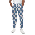 Japanese Lucky Cat And Sakura Print Cotton Sweatpants