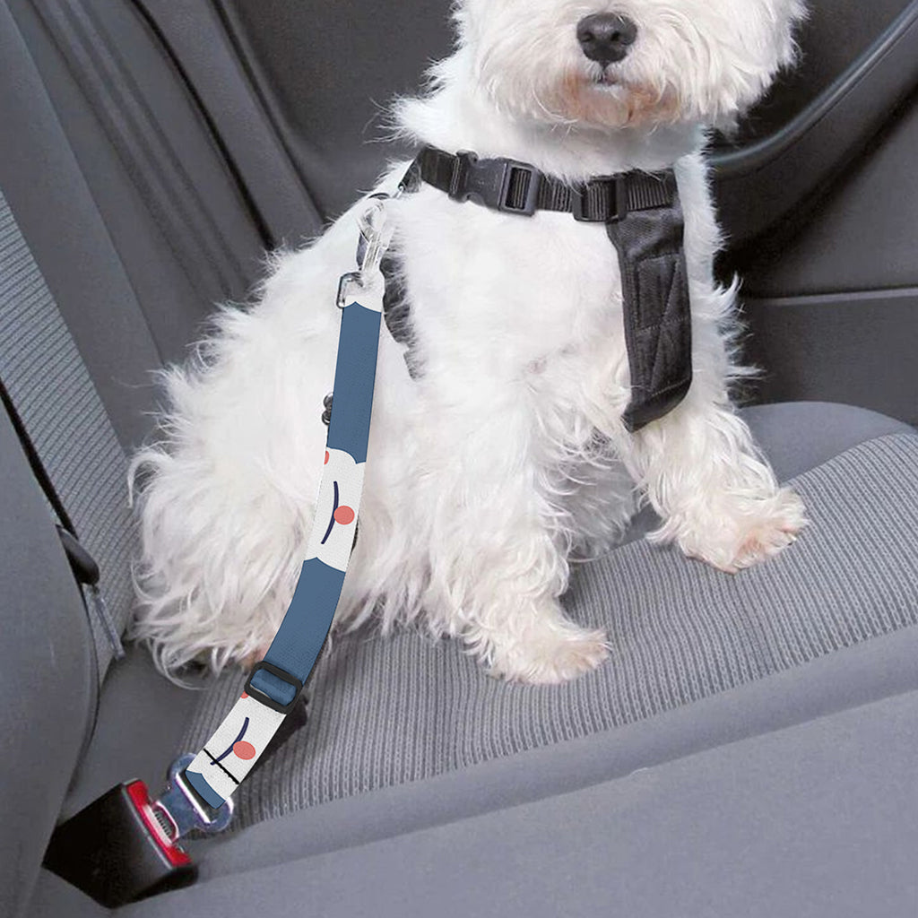 Japanese Lucky Cat And Sakura Print Dog Seat Belt