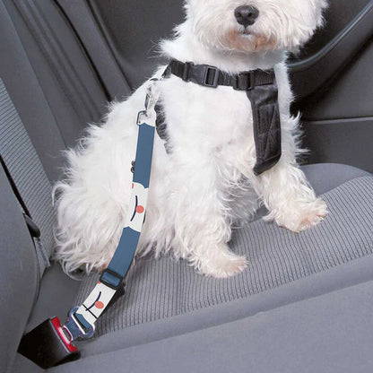 Japanese Lucky Cat And Sakura Print Dog Seat Belt