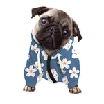 Japanese Lucky Cat And Sakura Print Dog Zip Up Hoodie