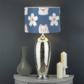 Japanese Lucky Cat And Sakura Print Drum Lamp Shade