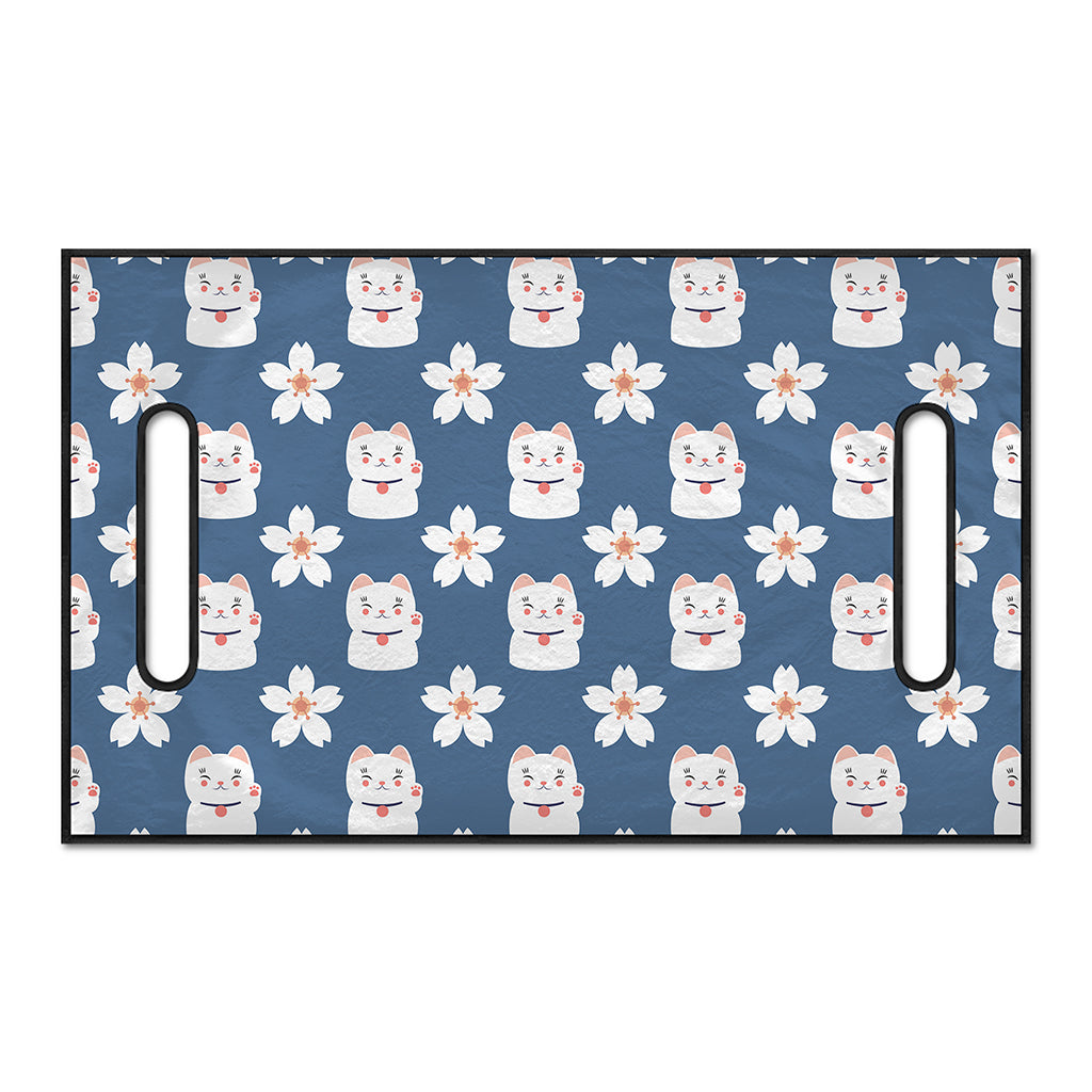 Japanese Lucky Cat And Sakura Print Golf Cart Seat Cover