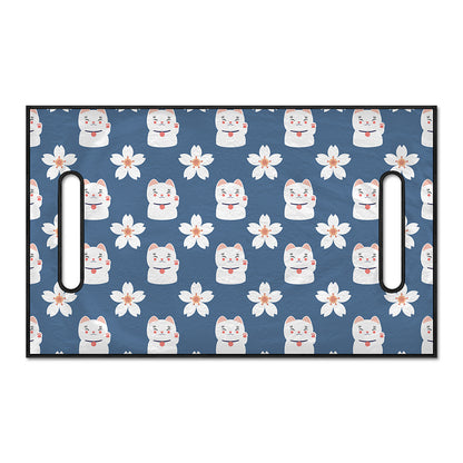 Japanese Lucky Cat And Sakura Print Golf Cart Seat Cover