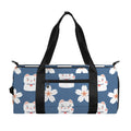 Japanese Lucky Cat And Sakura Print Gym Bag