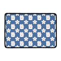 Japanese Lucky Cat And Sakura Print Kitchen Mat