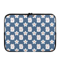 Japanese Lucky Cat And Sakura Print Laptop Sleeve