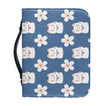 Japanese Lucky Cat And Sakura Print Leather Bible Cover