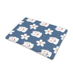 Japanese Lucky Cat And Sakura Print Pet Cooling Mat Cover