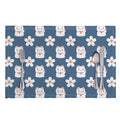 Japanese Lucky Cat And Sakura Print Placemat