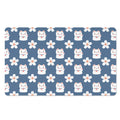 Japanese Lucky Cat And Sakura Print Polyester Doormat