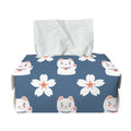 Japanese Lucky Cat And Sakura Print Rectangle Tissue Box Cover