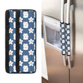 Japanese Lucky Cat And Sakura Print Refrigerator Handle Covers