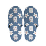 Japanese Lucky Cat And Sakura Print Slippers