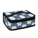 Japanese Lucky Cat And Sakura Print Small Lunch Bag