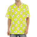 Japanese Lucky Cat Cartoon Print Aloha Shirt