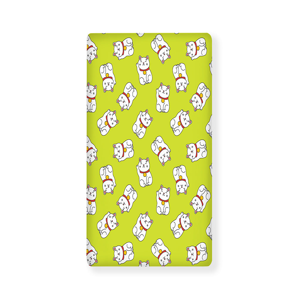 Japanese Lucky Cat Cartoon Print Baby Crib Sheet