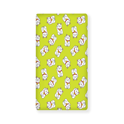 Japanese Lucky Cat Cartoon Print Baby Crib Sheet
