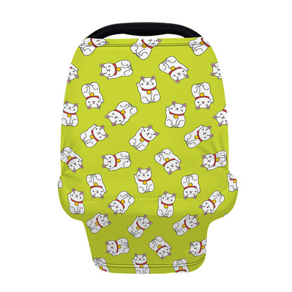 Japanese Lucky Cat Cartoon Print Baby Seat Cover