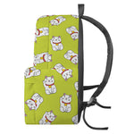Japanese Lucky Cat Cartoon Print Backpack