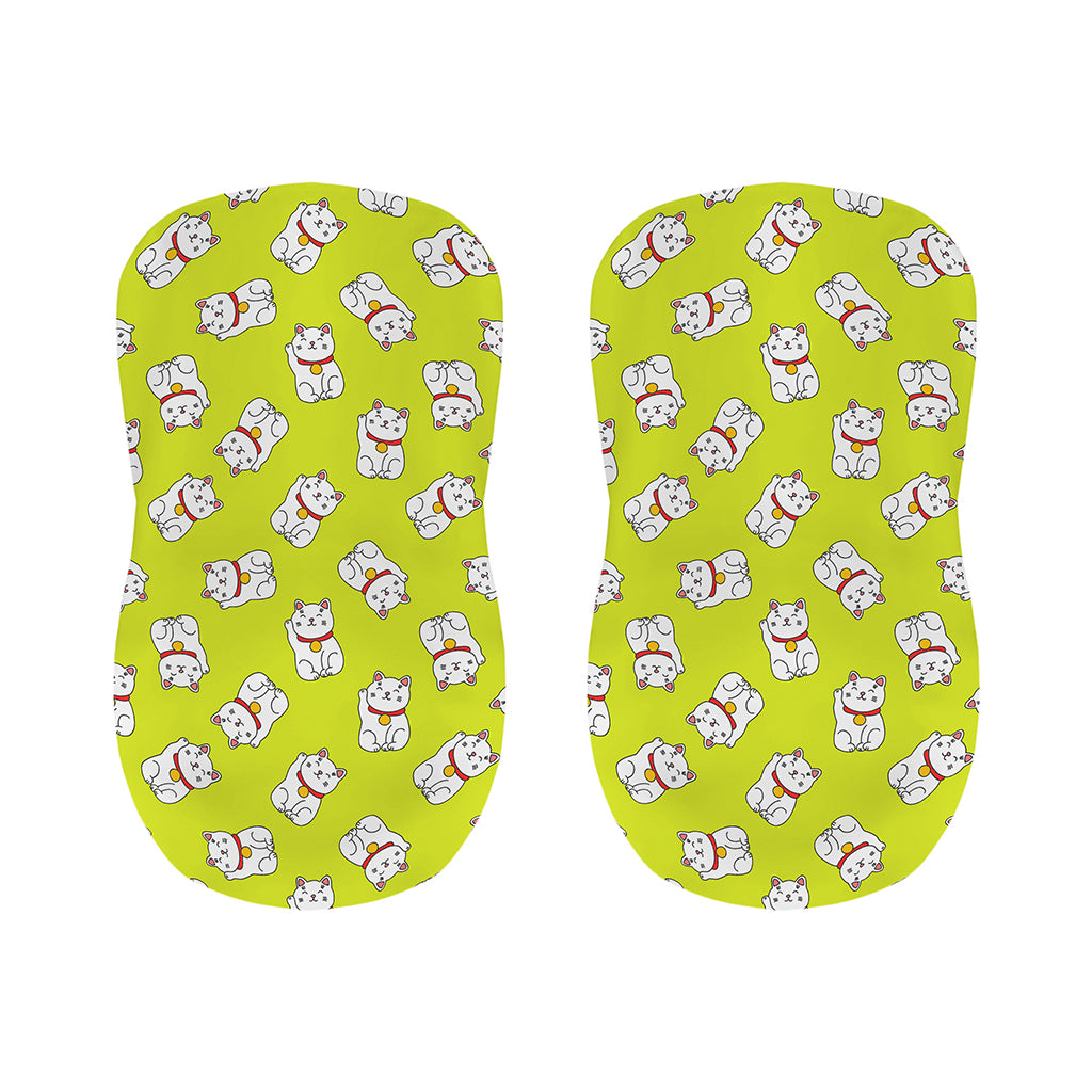Japanese Lucky Cat Cartoon Print Bar Stool Covers