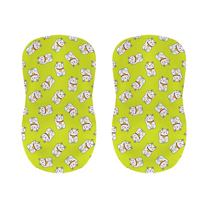 Japanese Lucky Cat Cartoon Print Bar Stool Covers