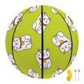 Japanese Lucky Cat Cartoon Print Basketball