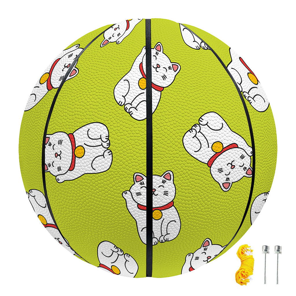 Japanese Lucky Cat Cartoon Print Basketball
