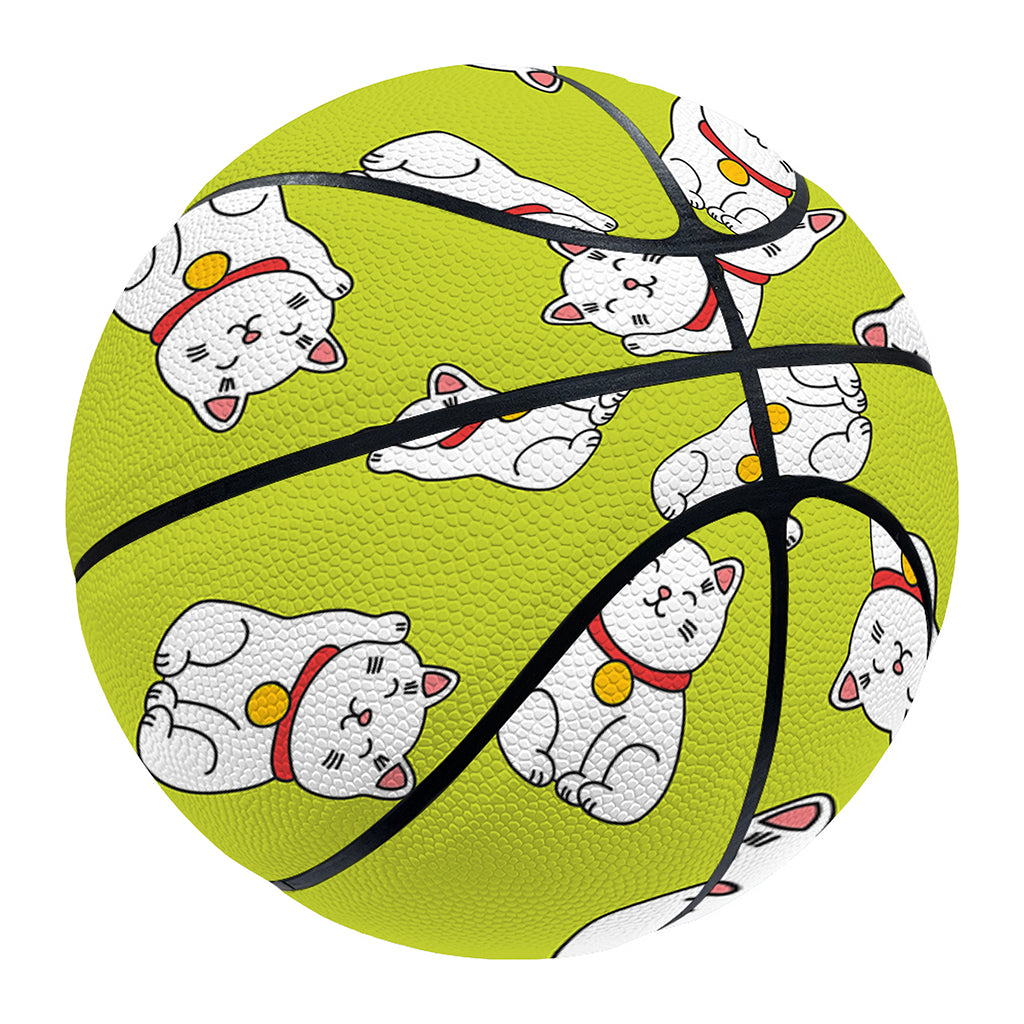 Japanese Lucky Cat Cartoon Print Basketball