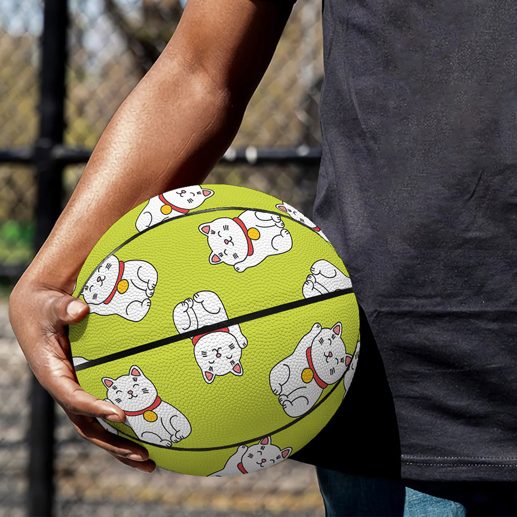 Japanese Lucky Cat Cartoon Print Basketball