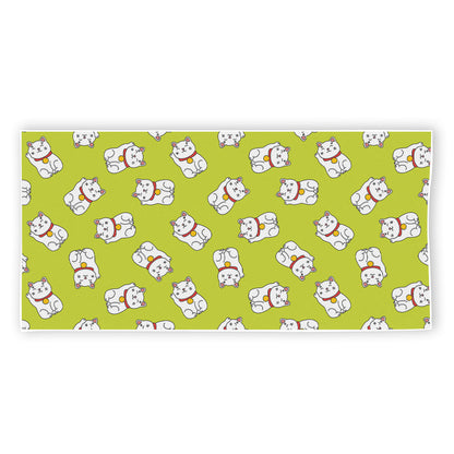 Japanese Lucky Cat Cartoon Print Beach Towel