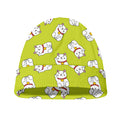 Japanese Lucky Cat Cartoon Print Beanie