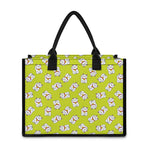 Japanese Lucky Cat Cartoon Print Canvas Tote Bag