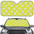 Japanese Lucky Cat Cartoon Print Car Windshield Sun Shade
