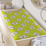 Japanese Lucky Cat Cartoon Print Changing Pad Cover