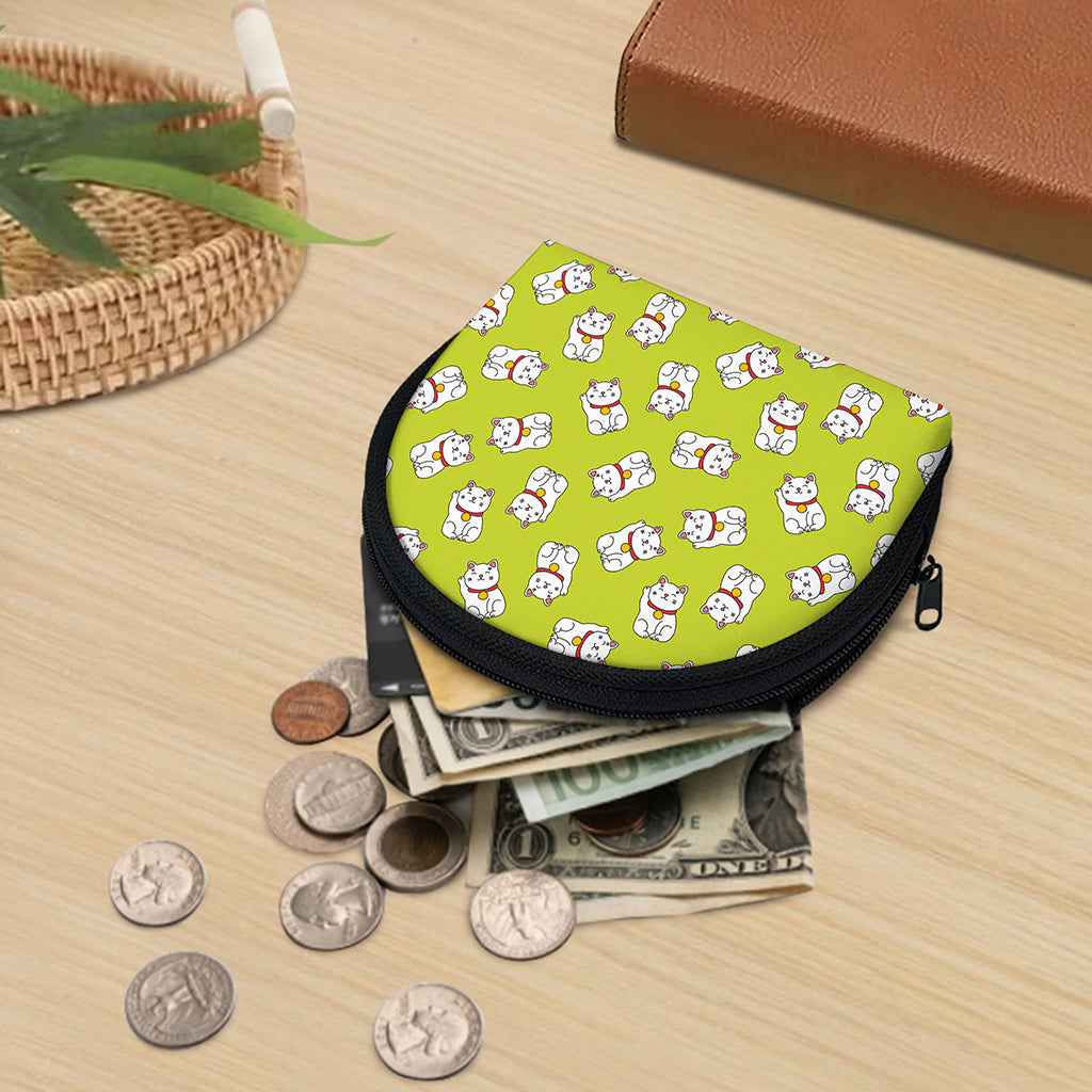 Japanese Lucky Cat Cartoon Print Coin Purse