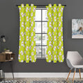 Japanese Lucky Cat Cartoon Print Grommet Curtain Panels