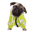 Japanese Lucky Cat Cartoon Print Dog Zip Up Hoodie