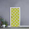 Japanese Lucky Cat Cartoon Print Door Sticker