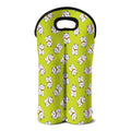 Japanese Lucky Cat Cartoon Print Double Neoprene Wine Tote