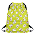 Japanese Lucky Cat Cartoon Print Drawstring Backpack